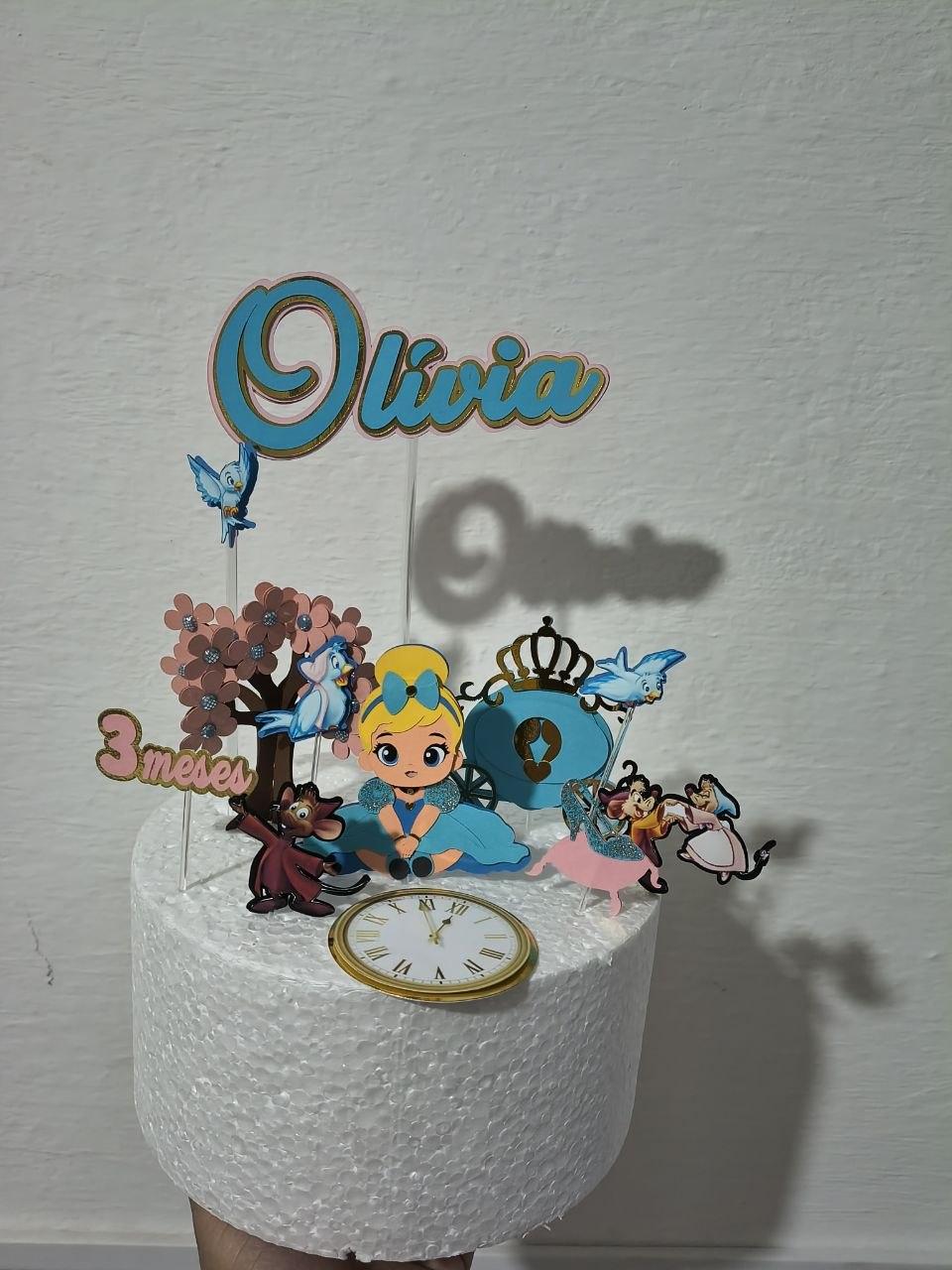 Arquivo de corte topo de bolo Cinderela