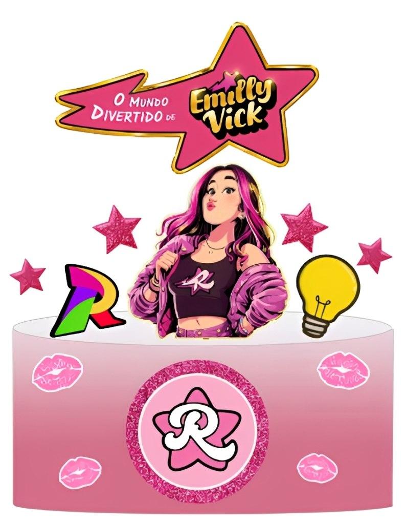 Arquivo de Corte Topo de Bolo Emilly Vick dos Rosa