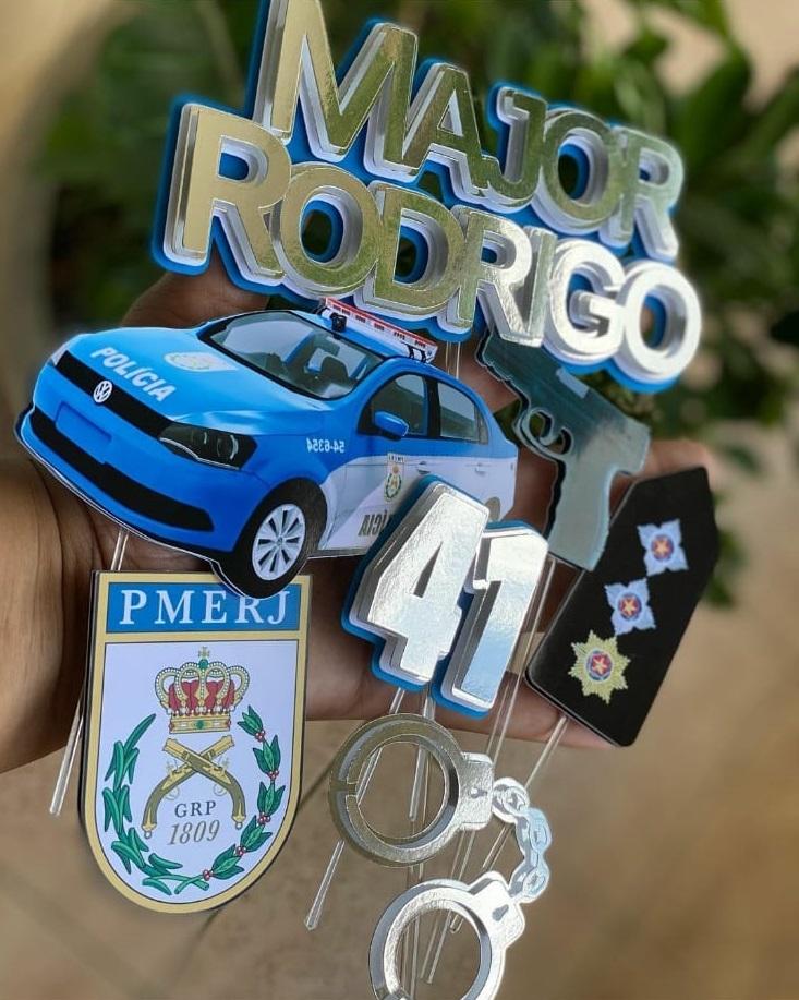 Arquivo de corte topo de bolo Policial