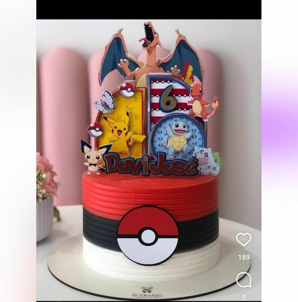 Arquivo de corte topo de bolo Pokemon