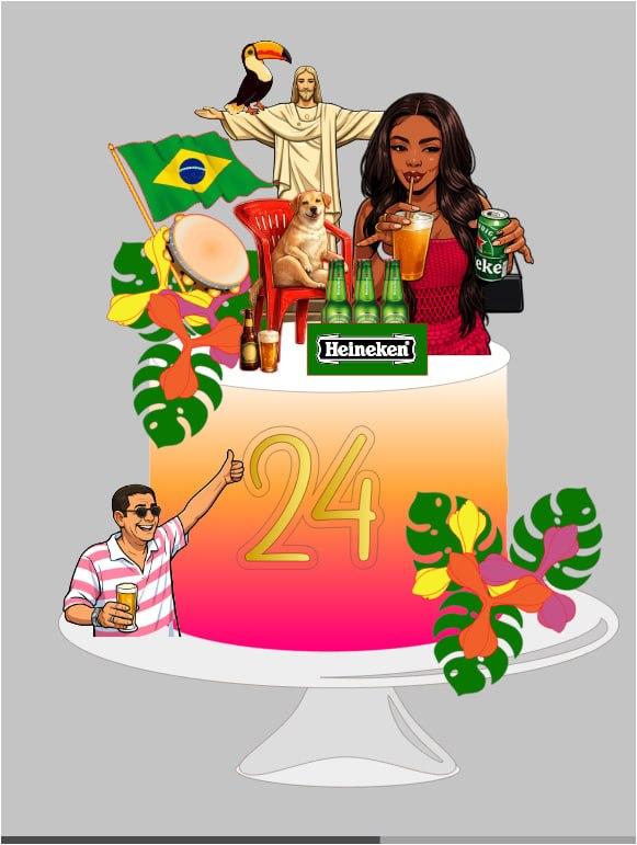 Arquivo de corte topo de bolo Brasilidades