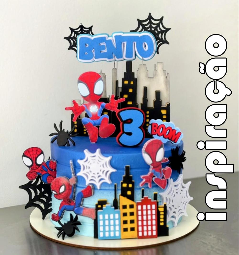 Arquivo de corte Topo de bolo Homem Aranha