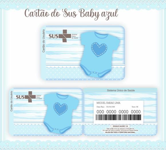 Cartão SUS Baby Menino