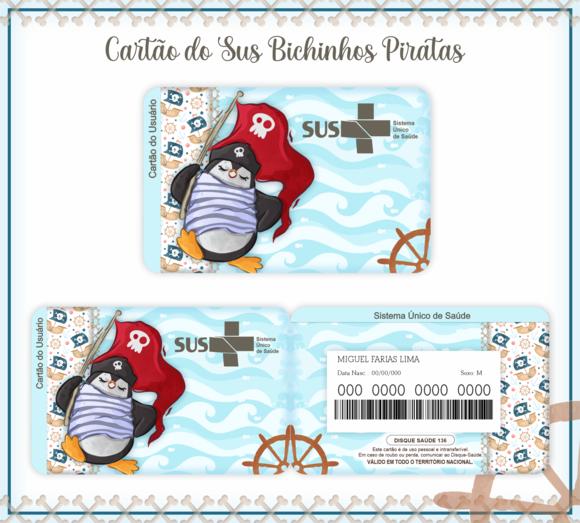 Cartão SUS Bichinhos PIrata