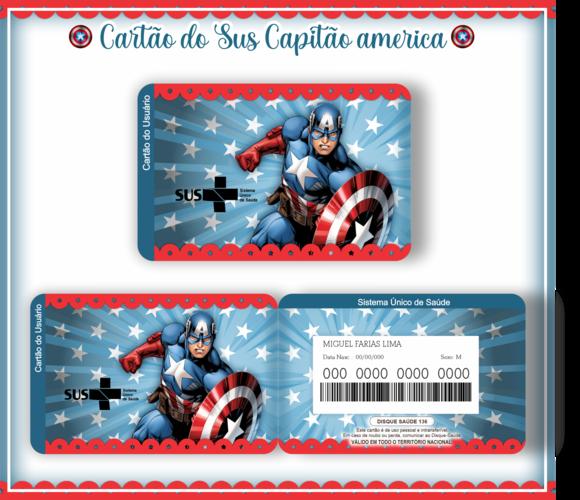 Cartão SUS Capitão América