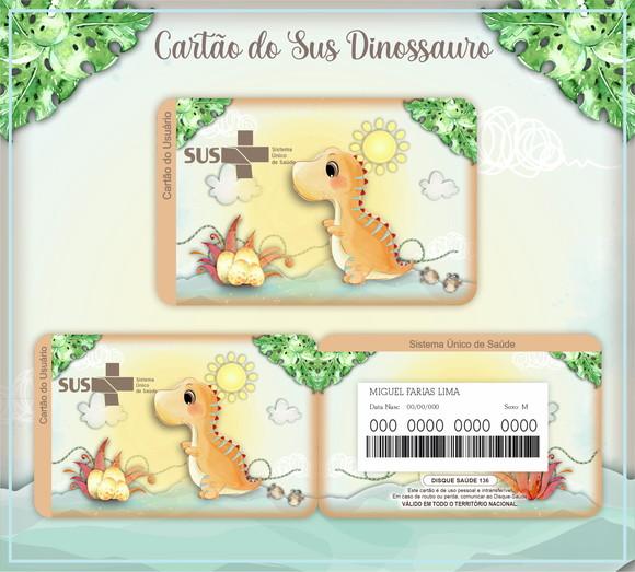 Cartão SUS Dinossauro
