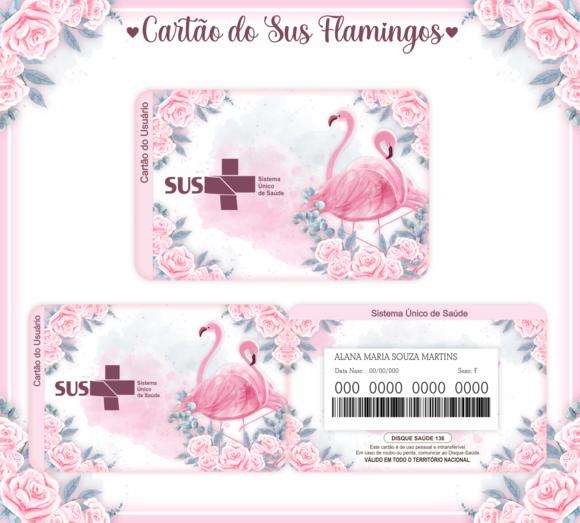 Cartão SUS Flamingos