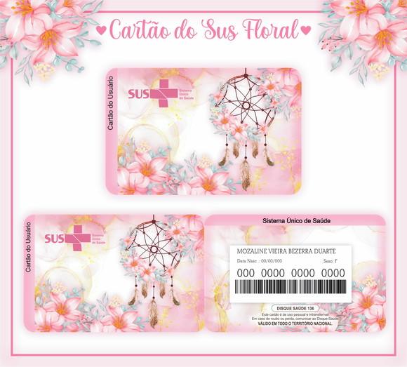 Cartão SUS Floral