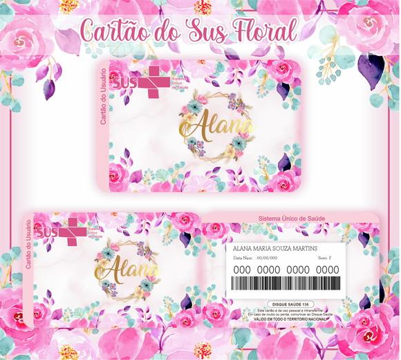 Cartão SUS Floral