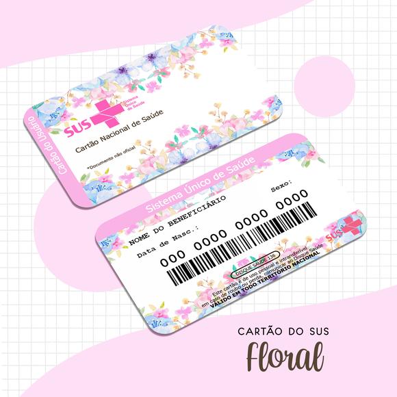 Cartão SUS Floral