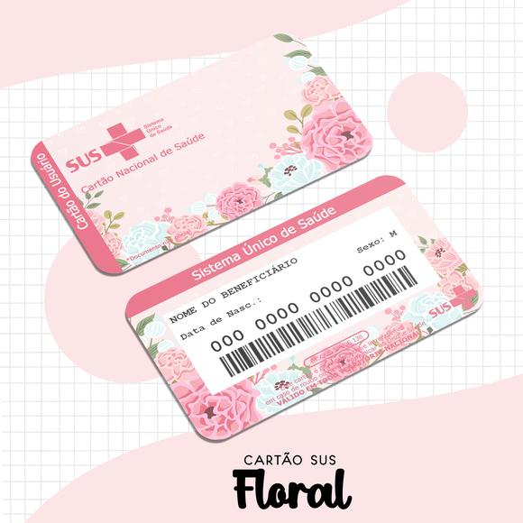 Cartão SUS Floral