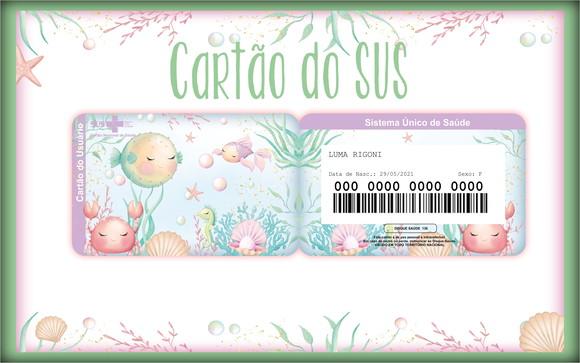 Cartão Sus Fundo do Mar