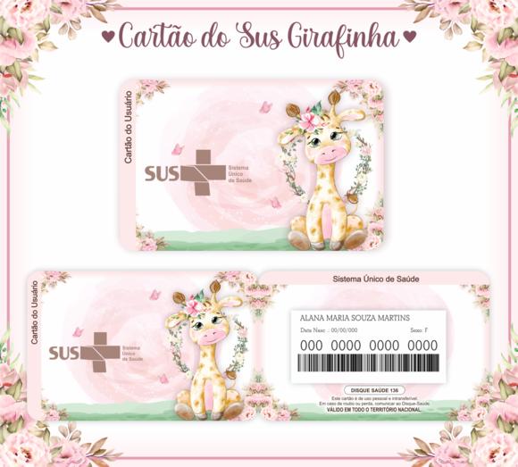 Cartão SUS Girafinha