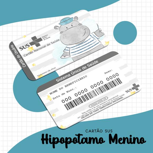 Cartão SUS Hipopotamo