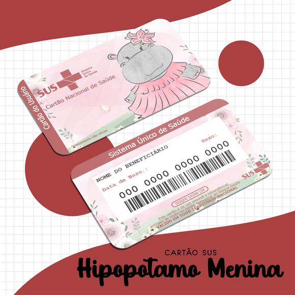 Cartão SUS Hipopotamo