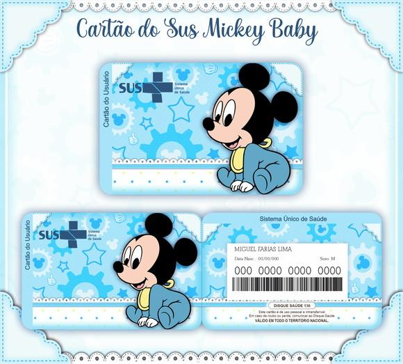 Cartão SUS Mickey Baby