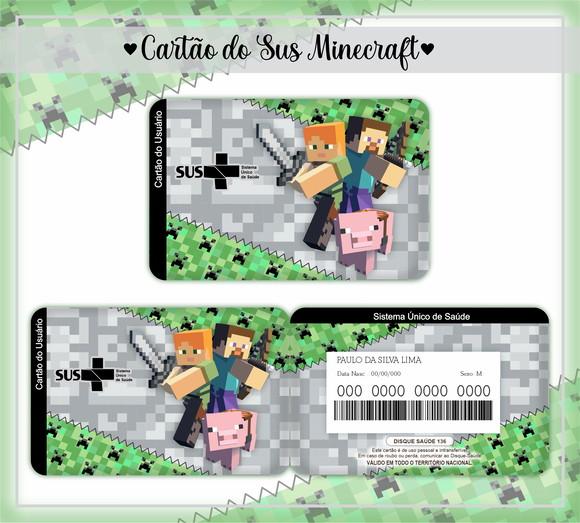 Cartão SUS Minecraft