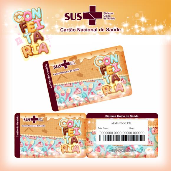 Cartão SUS Profissões Confeiteira