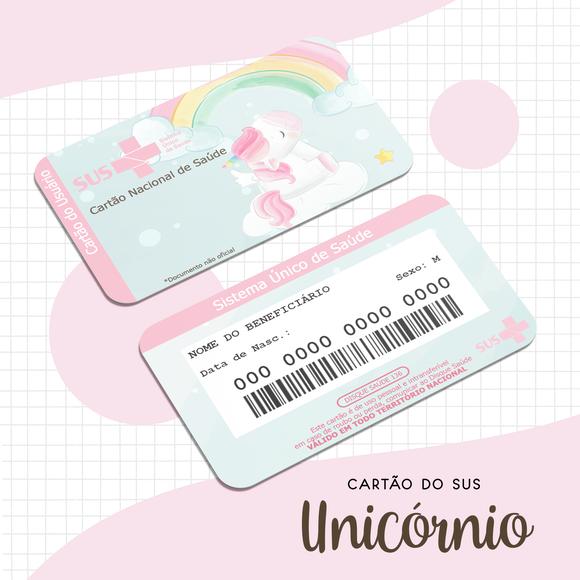 Cartão SUS unicórnio