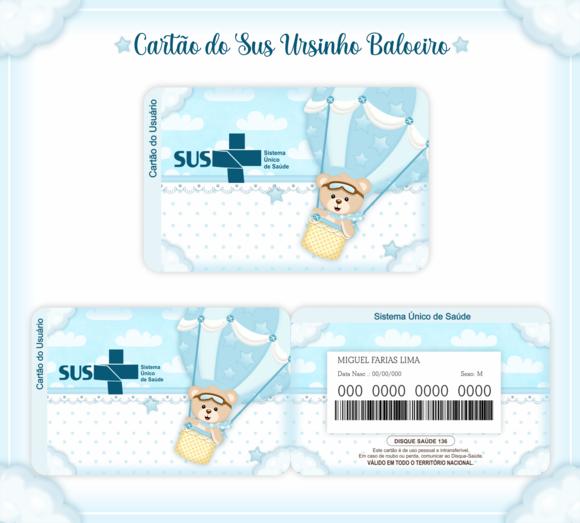 Cartão SUS Ursinho Baloeiro