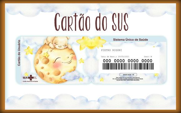 Cartão Sus Ursinho na Lua
