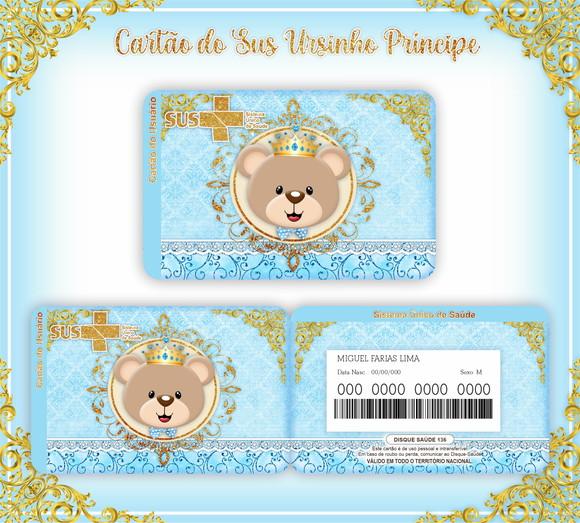 Cartão Sus Ursinho Principe