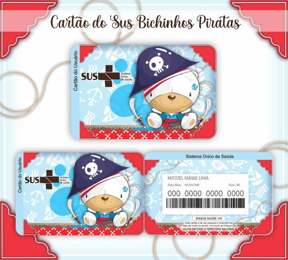 Cartão Sus Ursinho Pirata