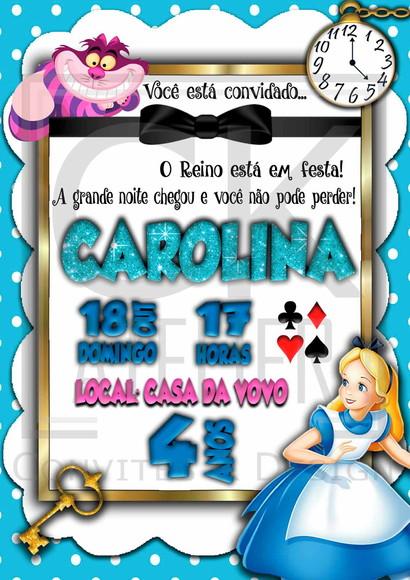 Convite Digital Alice País Maravilhas