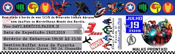 Convite Digital Avengers