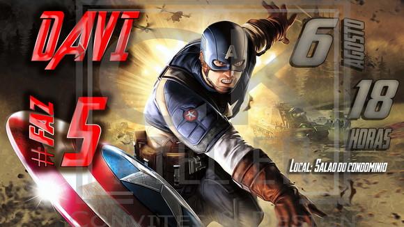 Convite Digital Avengers - Capitão América