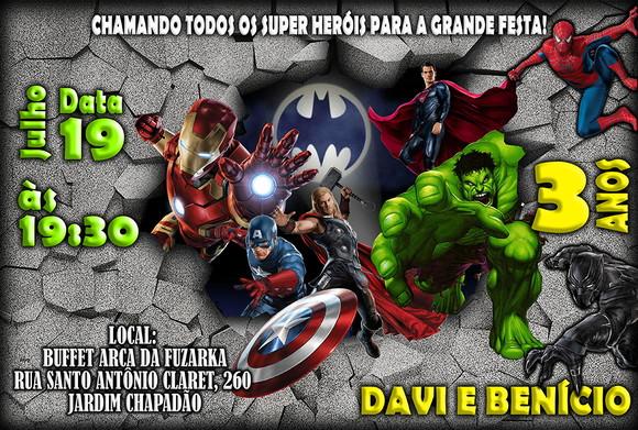 Convite Digital Avengers