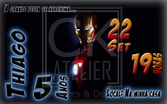 Convite Digital Avengers - Homem de Ferro