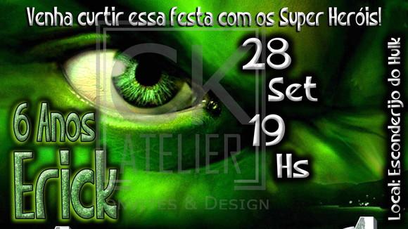 Convite Digital Avengers - Hulk