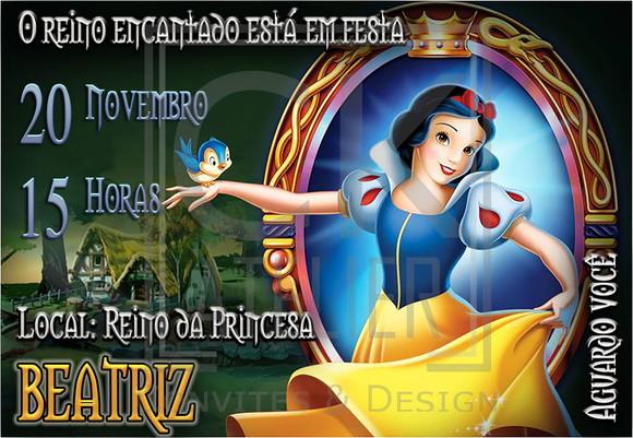 Convite Digital Branca de Neve