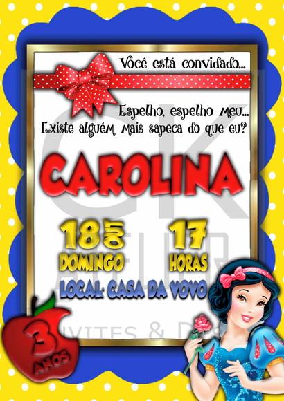 Convite Digital Branca de Neve