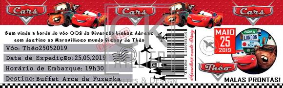 Convite Digital Carros Ticket