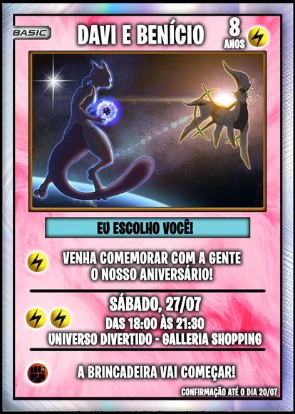 Convite Digital Cartinha Pokemon