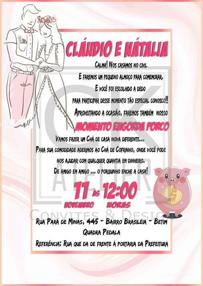 Convite Digital Chá Cofrinho