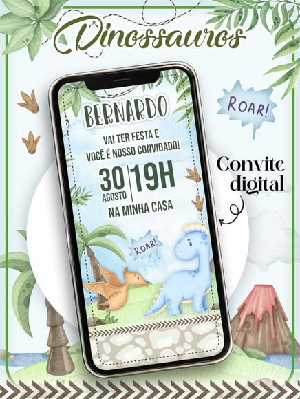 Convite Digital Dinossauro
