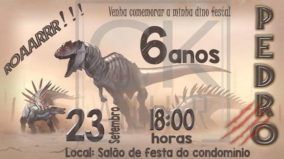 Convite Digital Dinossauro