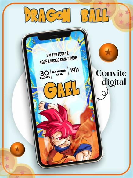 Convite Digital Dragon Ball