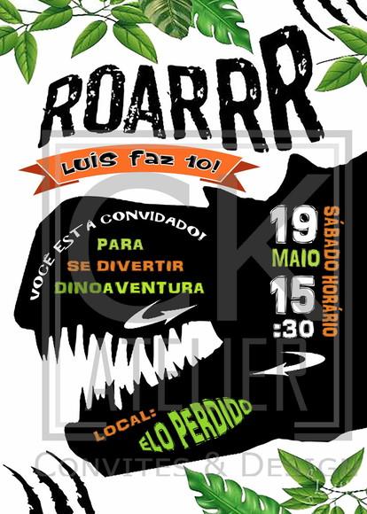 Convite Digital Dinossauro