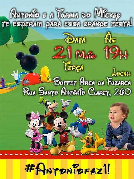 Convite Digital Mickey