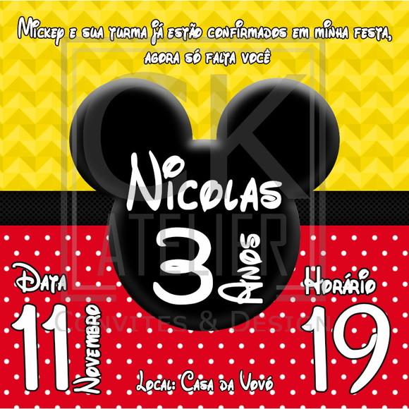 Convite Digital Mickey