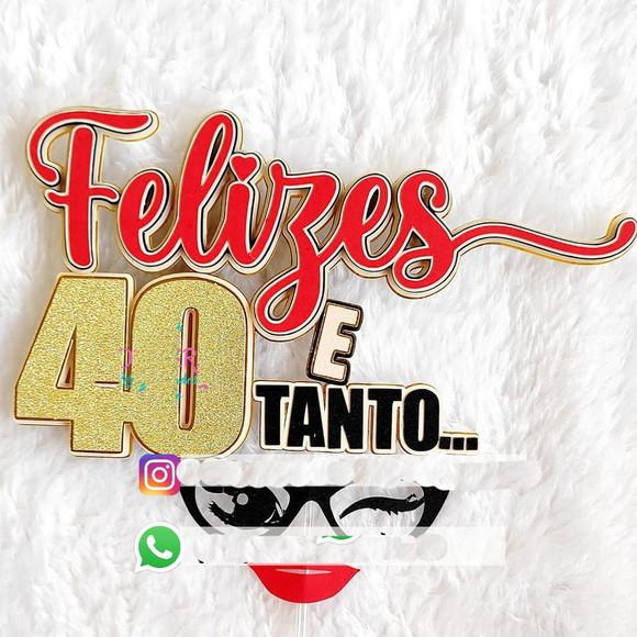 Topo de Bolo 40tei
