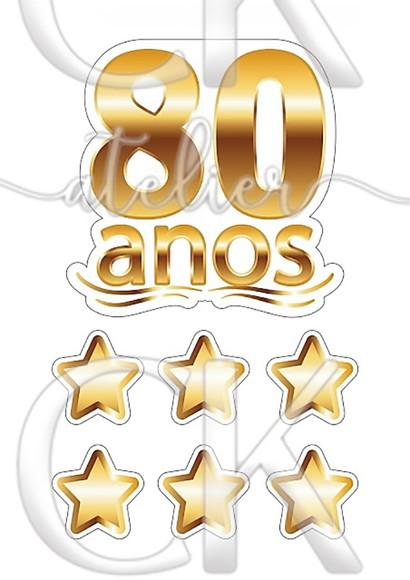 Topo de Bolo 80 anos