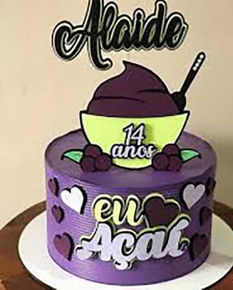Topo de Bolo Açai