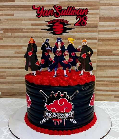 Topo de Bolo Akatsuki