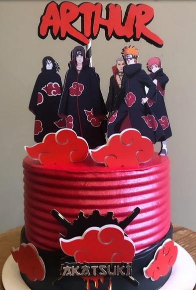 Topo de Bolo Akatsuki