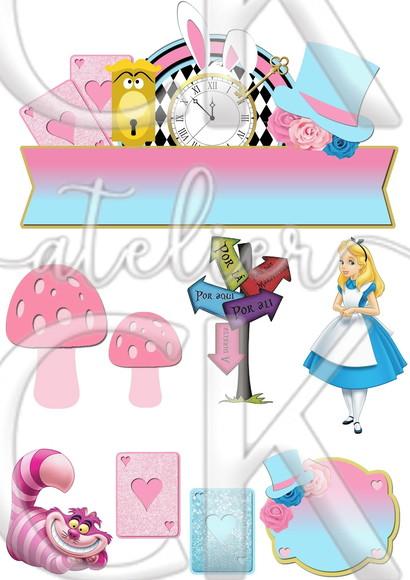 Topo de Bolo Alice